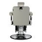 Professionele barberstoel Gabbiano Visionerio grijs met chroom frame voor barbering en dagelijks salonwerk Professionele barberstoel Gabbiano Visionerio grijs met chroom frame voor barbering en dagelijks salonwerk