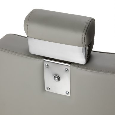 Professionele barberstoel Gabbiano Visionerio grijs met chroom frame voor barbering en dagelijks salonwerk
