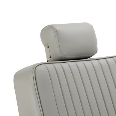 Professionele barberstoel Gabbiano Visionerio grijs met chroom frame voor barbering en dagelijks salonwerk