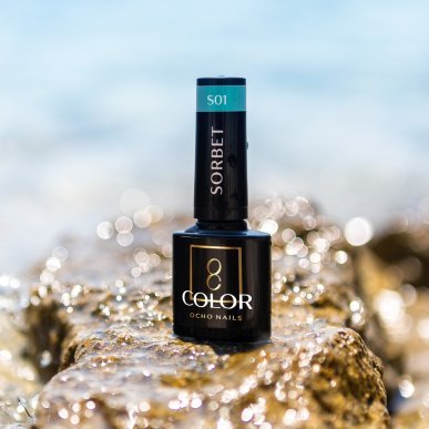 Hybride nagellak OCHO NAILS Sorbet S01 5 g voor professionele nagelstyling met intense kleur en glanzende, duurzame finish