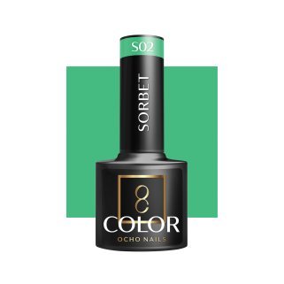 Hybride nagellak OCHO NAILS Sorbet S02 5 g voor professionele nagelstyling met intense kleur, glans en duurzame salonafwerking