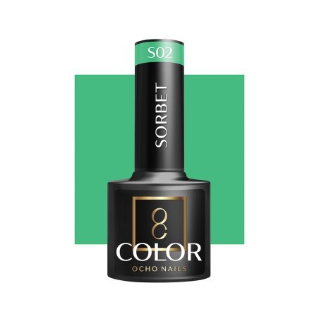 Hybride nagellak OCHO NAILS Sorbet S02 5 g voor professionele nagelstyling met intense kleur, glans en duurzame salonafwerking