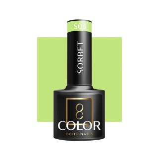 Hybride nagellak OCHO NAILS Sorbet S03 5 g voor professionele nagelstyling met intense kleur en verzorgde glans