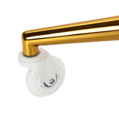 Professionele kapperskruk Gabbiano D054G wit goud voor professioneel ergonomisch werk en dagelijks comfort in de kapsalon