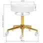 Professionele kapperskruk Gabbiano D054G wit goud voor professioneel ergonomisch werk en dagelijks comfort in de kapsalon