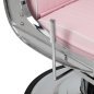 Barberstoel Gabbiano Visionerio roze met chroom frame voor professionele barbering, scheerbehandelingen en herensalons