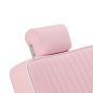 Barberstoel Gabbiano Visionerio roze met chroom frame voor professionele barbering, scheerbehandelingen en herensalons