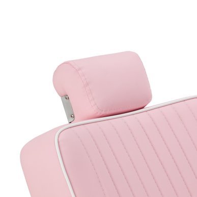 Barberstoel Gabbiano Visionerio roze met chroom frame voor professionele barbering, scheerbehandelingen en herensalons