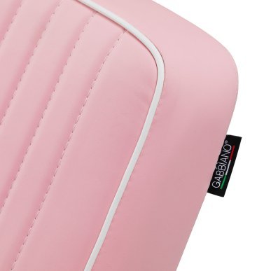 Barberstoel Gabbiano Visionerio roze met chroom frame voor professionele barbering, scheerbehandelingen en herensalons
