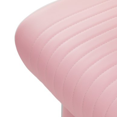 Barberstoel Gabbiano Visionerio roze met chroom frame voor professionele barbering, scheerbehandelingen en herensalons