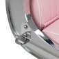Barberstoel Gabbiano Visionerio roze met chroom frame voor professionele barbering, scheerbehandelingen en herensalons