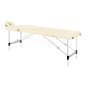 Inklapbare aluminium massagetafel BALANCE met 2 segmenten in crème voor massage, fysiotherapie en mobiele behandelingen Inklapbare aluminium massagetafel BALANCE met 2 segmenten in crème voor massage, fysiotherapie en mobiele behandelingen