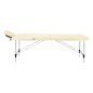 Inklapbare aluminium massagetafel BALANCE met 2 segmenten in crème voor massage, fysiotherapie en mobiele behandelingen Inklapbare aluminium massagetafel BALANCE met 2 segmenten in crème voor massage, fysiotherapie en mobiele behandelingen