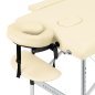 Inklapbare aluminium massagetafel BALANCE met 2 segmenten in crème voor massage, fysiotherapie en mobiele behandelingen Inklapbare aluminium massagetafel BALANCE met 2 segmenten in crème voor massage, fysiotherapie en mobiele behandelingen