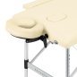 Inklapbare aluminium massagetafel BALANCE met 2 segmenten in crème voor massage, fysiotherapie en mobiele behandelingen Inklapbare aluminium massagetafel BALANCE met 2 segmenten in crème voor massage, fysiotherapie en mobiele behandelingen