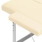Inklapbare aluminium massagetafel BALANCE met 2 segmenten in crème voor massage, fysiotherapie en mobiele behandelingen Inklapbare aluminium massagetafel BALANCE met 2 segmenten in crème voor massage, fysiotherapie en mobiele behandelingen