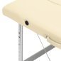 Inklapbare aluminium massagetafel BALANCE met 2 segmenten in crème voor massage, fysiotherapie en mobiele behandelingen Inklapbare aluminium massagetafel BALANCE met 2 segmenten in crème voor massage, fysiotherapie en mobiele behandelingen