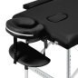 Inklapbare aluminium massagetafel BALANCE met 2 segmenten in zwart voor massage, fysiotherapie en mobiele behandelingen Inklapbare aluminium massagetafel BALANCE met 2 segmenten in zwart voor massage, fysiotherapie en mobiele behandelingen