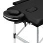 Inklapbare aluminium massagetafel BALANCE met 2 segmenten in zwart voor massage, fysiotherapie en mobiele behandelingen Inklapbare aluminium massagetafel BALANCE met 2 segmenten in zwart voor massage, fysiotherapie en mobiele behandelingen