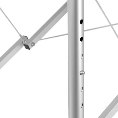 Inklapbare aluminium massagetafel BALANCE met 2 segmenten in zwart voor massage, fysiotherapie en mobiele behandelingen