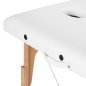 Inklapbare houten massagetafel BALANCE met 2 segmenten in wit voor massage, fysiotherapie en mobiele behandelingen Inklapbare houten massagetafel BALANCE met 2 segmenten in wit voor massage, fysiotherapie en mobiele behandelingen