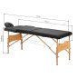 Inklapbare houten massagetafel BALANCE zwart voor massage, fysiotherapie en mobiele behandelingen in salon en praktijk Inklapbare houten massagetafel BALANCE zwart voor massage, fysiotherapie en mobiele behandelingen in salon en praktijk