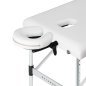 Inklapbare massagetafel BALANCE met 3 segmenten, wit, voor massage, fysiotherapie en mobiele behandelingen in de praktijk