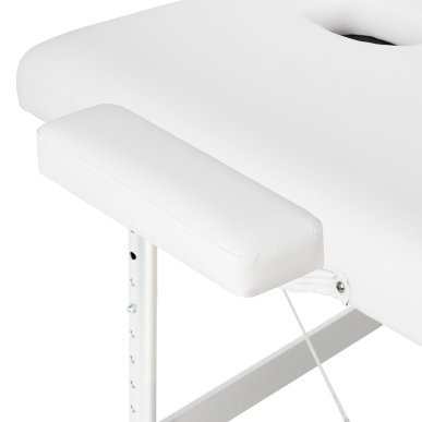 Inklapbare massagetafel BALANCE met 3 segmenten, wit, voor massage, fysiotherapie en mobiele behandelingen in de praktijk