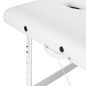 Inklapbare massagetafel BALANCE met 3 segmenten, wit, voor massage, fysiotherapie en mobiele behandelingen in de praktijk