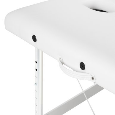 Inklapbare massagetafel BALANCE met 3 segmenten, wit, voor massage, fysiotherapie en mobiele behandelingen in de praktijk