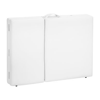 Inklapbare massagetafel BALANCE met 3 segmenten, wit, voor massage, fysiotherapie en mobiele behandelingen in de praktijk