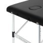 Inklapbare massagetafel BALANCE aluminium 3 segmenten zwart voor massage, fysiotherapie en mobiele behandelingen Inklapbare massagetafel BALANCE aluminium 3 segmenten zwart voor massage, fysiotherapie en mobiele behandelingen