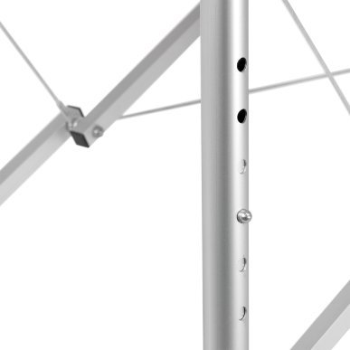 Inklapbare massagetafel BALANCE aluminium 3 segmenten zwart voor massage, fysiotherapie en mobiele behandelingen