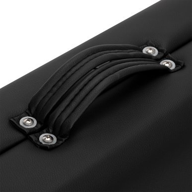 Inklapbare massagetafel BALANCE aluminium 3 segmenten zwart voor massage, fysiotherapie en mobiele behandelingen