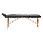 Inklapbare houten massagetafel BALANCE met 3 segmenten, zwart, voor massage en mobiele fysiotherapie Inklapbare houten massagetafel BALANCE met 3 segmenten, zwart, voor massage en mobiele fysiotherapie