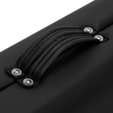 Inklapbare houten massagetafel BALANCE met 3 segmenten, zwart, voor massage en mobiele fysiotherapie