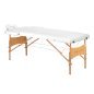 Inklapbare houten massagetafel BALANCE met 2 segmenten, 190x70 cm, wit voor massage, fysiotherapie en salonwerk