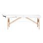 Inklapbare houten massagetafel BALANCE met 2 segmenten, 190x70 cm, wit voor massage, fysiotherapie en salonwerk