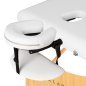 Inklapbare houten massagetafel BALANCE met 2 segmenten, 190x70 cm, wit voor massage, fysiotherapie en salonwerk