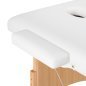 Inklapbare houten massagetafel BALANCE met 2 segmenten, 190x70 cm, wit voor massage, fysiotherapie en salonwerk