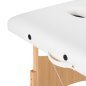 Inklapbare houten massagetafel BALANCE met 2 segmenten, 190x70 cm, wit voor massage, fysiotherapie en salonwerk