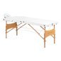 Houten massagetafel BALANCE met 3 segmenten, 190x70 cm, wit voor massage en fysiotherapie en mobiele behandelingen