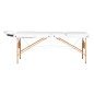 Houten massagetafel BALANCE met 3 segmenten, 190x70 cm, wit voor massage en fysiotherapie en mobiele behandelingen