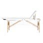Houten massagetafel BALANCE met 3 segmenten, 190x70 cm, wit voor massage en fysiotherapie en mobiele behandelingen