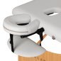 Houten massagetafel BALANCE met 3 segmenten, 190x70 cm, wit voor massage en fysiotherapie en mobiele behandelingen