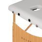 Houten massagetafel BALANCE met 3 segmenten, 190x70 cm, wit voor massage en fysiotherapie en mobiele behandelingen
