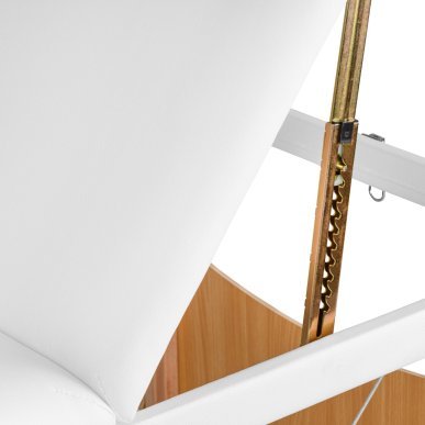 Houten massagetafel BALANCE met 3 segmenten, 190x70 cm, wit voor massage en fysiotherapie en mobiele behandelingen