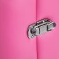 Inklapbare aluminium massagetafel BALANCE met 2 segmenten in roze voor massage, fysiotherapie en mobiele behandelingen