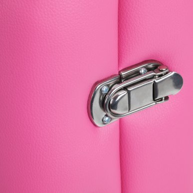 Inklapbare aluminium massagetafel BALANCE met 2 segmenten in roze voor massage, fysiotherapie en mobiele behandelingen