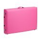 Inklapbare aluminium massagetafel BALANCE met 2 segmenten in roze voor massage, fysiotherapie en mobiele behandelingen